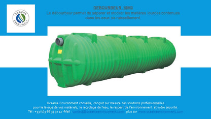 Séparateur D'hydrocarbures en polyéthylène de 1,5 à 15 Litres/sec