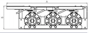 Combi - 2 and 3 parallel butterfly valves with connection